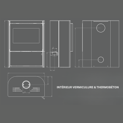 Poêle à bois M2 8,1 kW – Jusqu’à 145 m² | Performance garantie