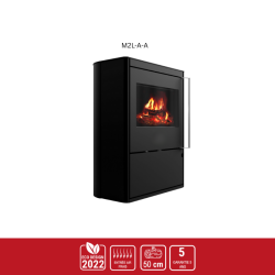 Poêle à bois M2L 8,1 kW – Chauffe 145 m² | Puissant & robuste