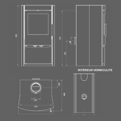 Poêle à bois IS5LD 5 kW – Chauffe 125 m² | Léger & performant
