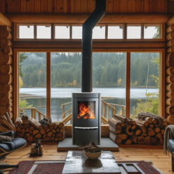 Poêle à bois IS5LR 5 kW – Chauffe 125 m² | Compact & performant