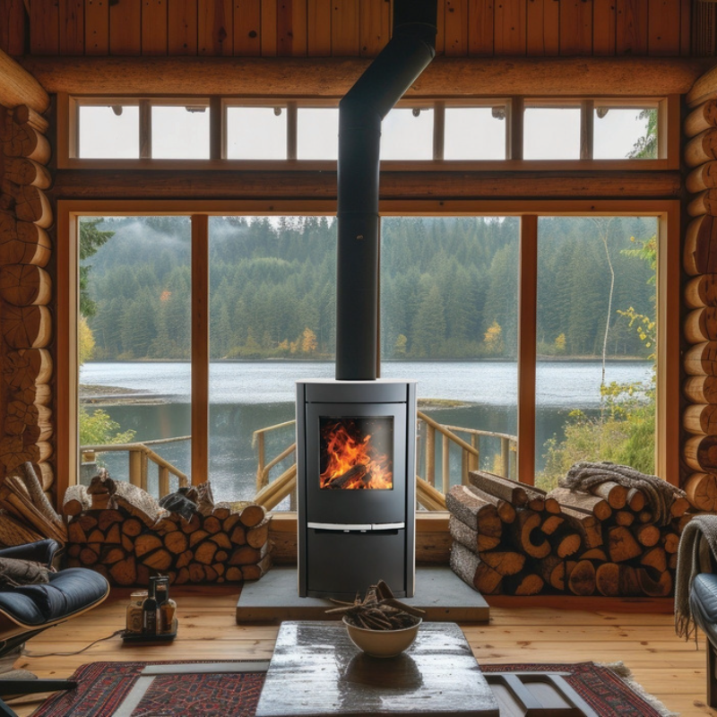 Poêle à bois IS5LR 5 kW – Chauffe 125 m² | Compact & performant
